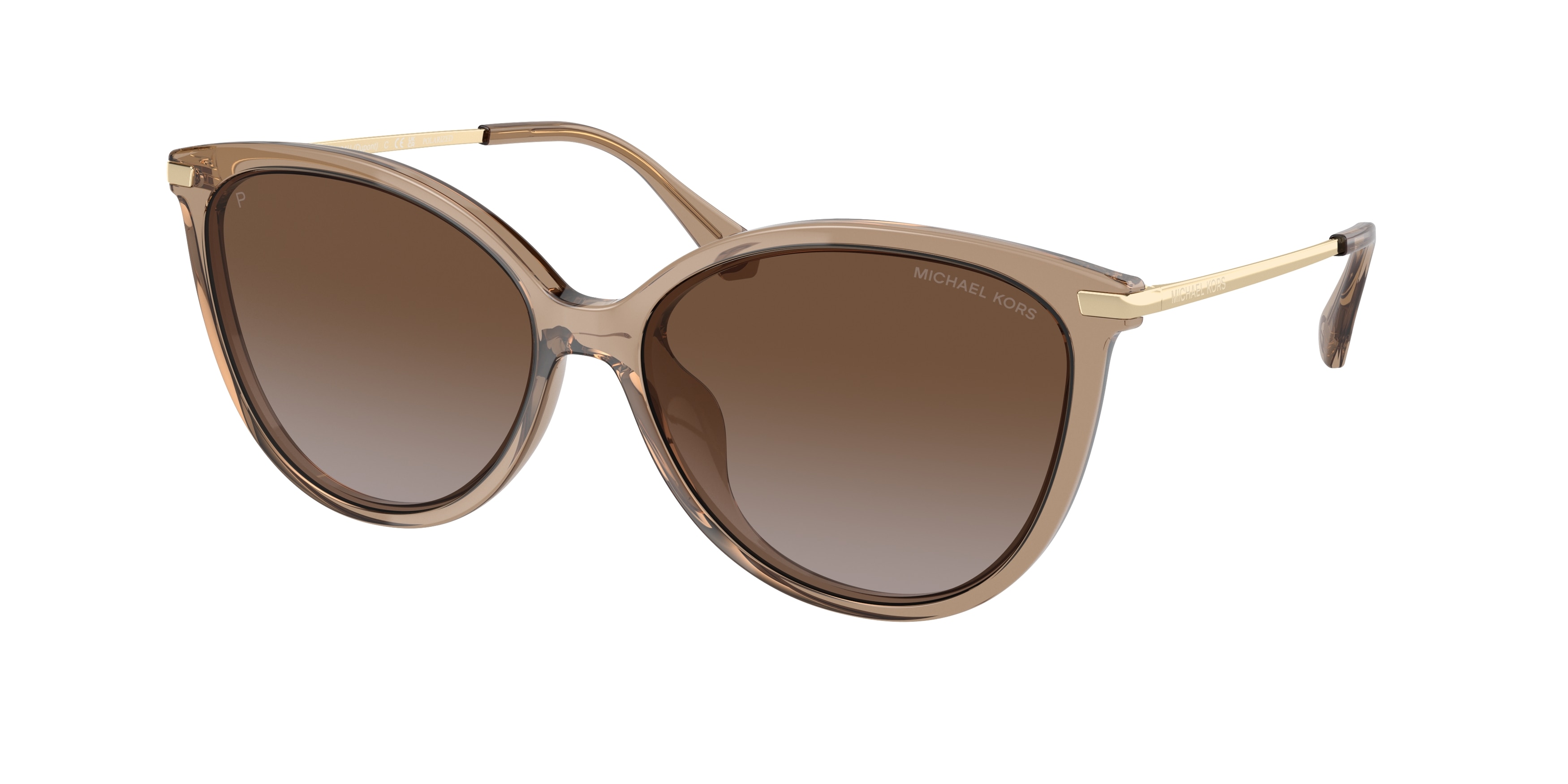 Michael Kors Damen MK2184U Dupont 3938T5 Sonnenbrillen Injiziert Braun Braun Cat Eye Polarisiert Schattiert-image